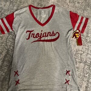 USC Apparel. Womens shirt Gray and Red. Size small. NWT
